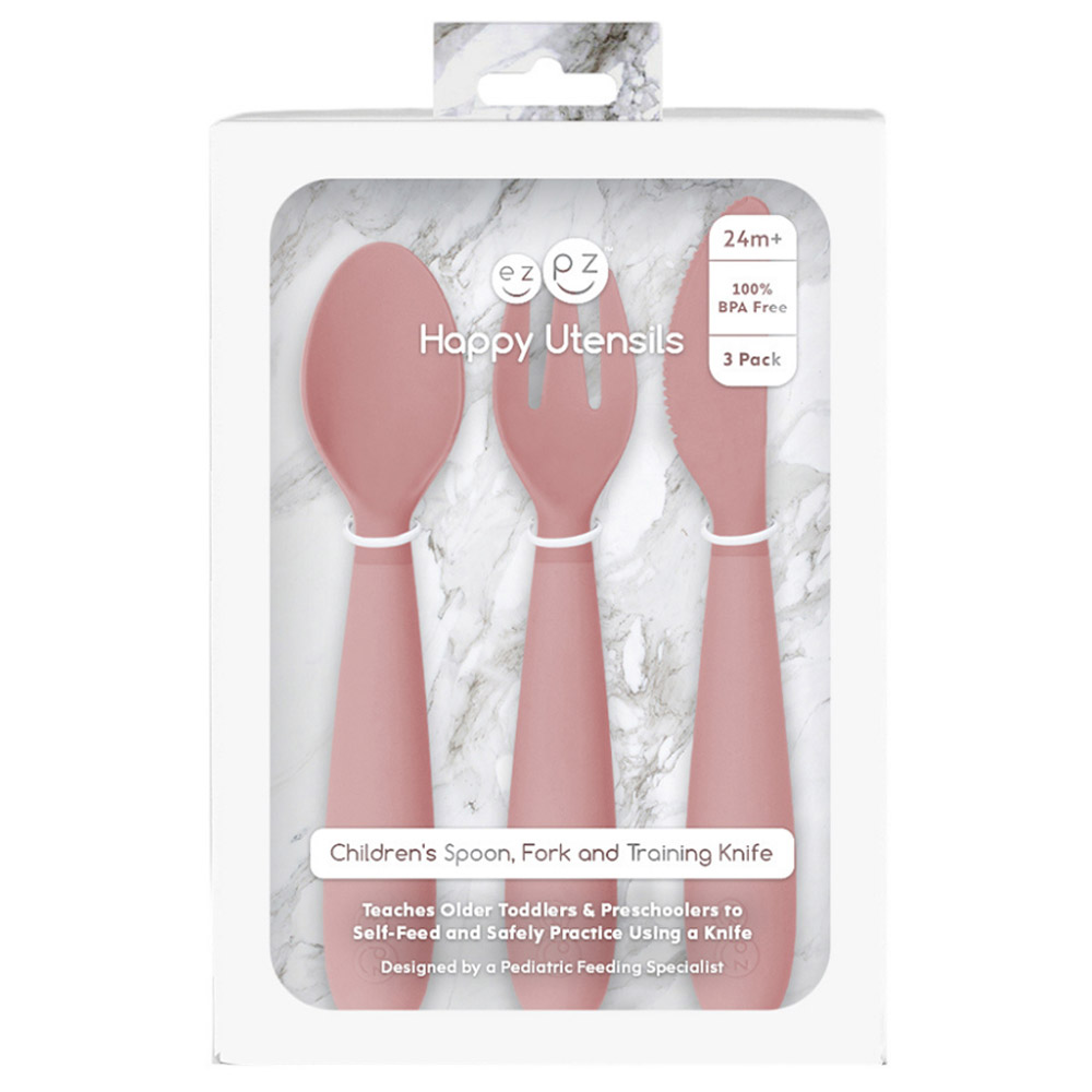Ezpz Happy Utensils - Blush