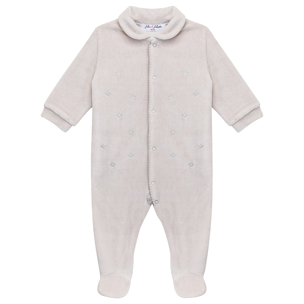 Jules & Juliette Alan Pyjama Babygrow Velvet, Organic Cotton