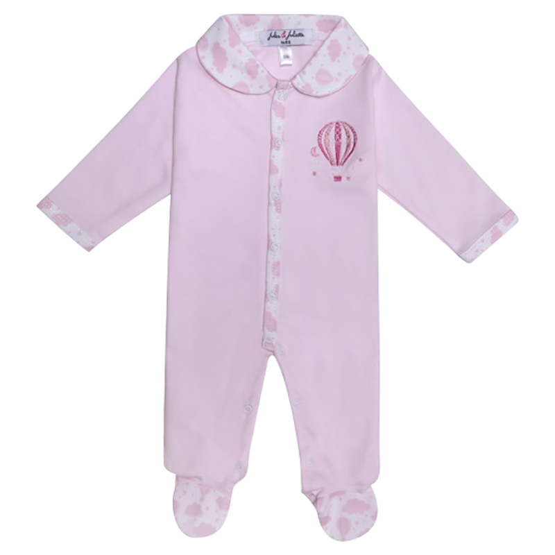 Jules & Juliette Charlie Balloon Print Baby Pyjama - Pink
