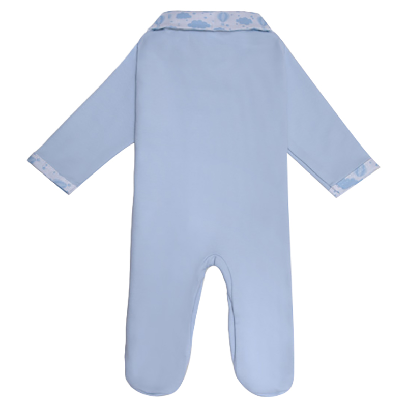 Jules & Juliette Charlie Balloon Print Baby Pyjama Sky - Blue