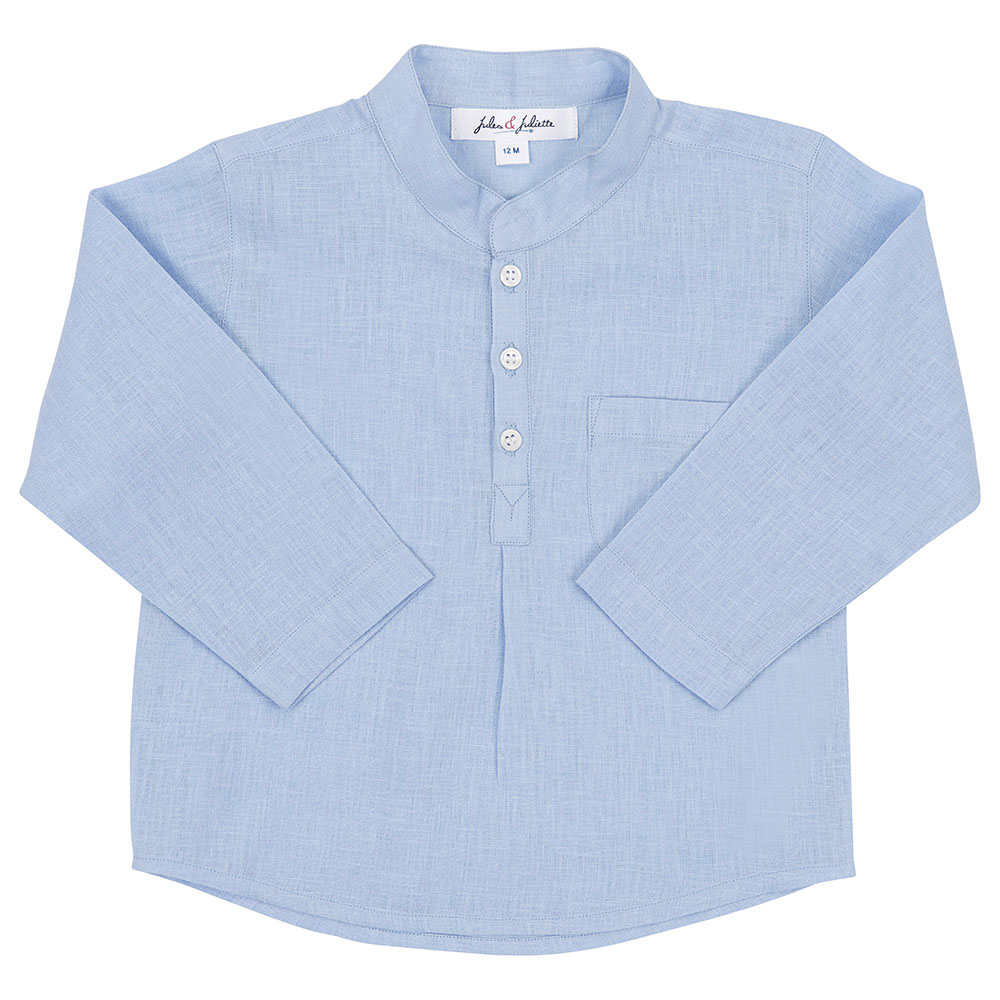 Jules & Juliette Azad Shirt Linen - Blue