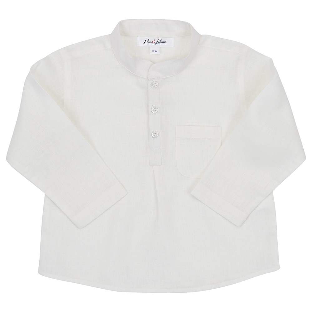 Jules & Juliette Azad Shirt Linen - White