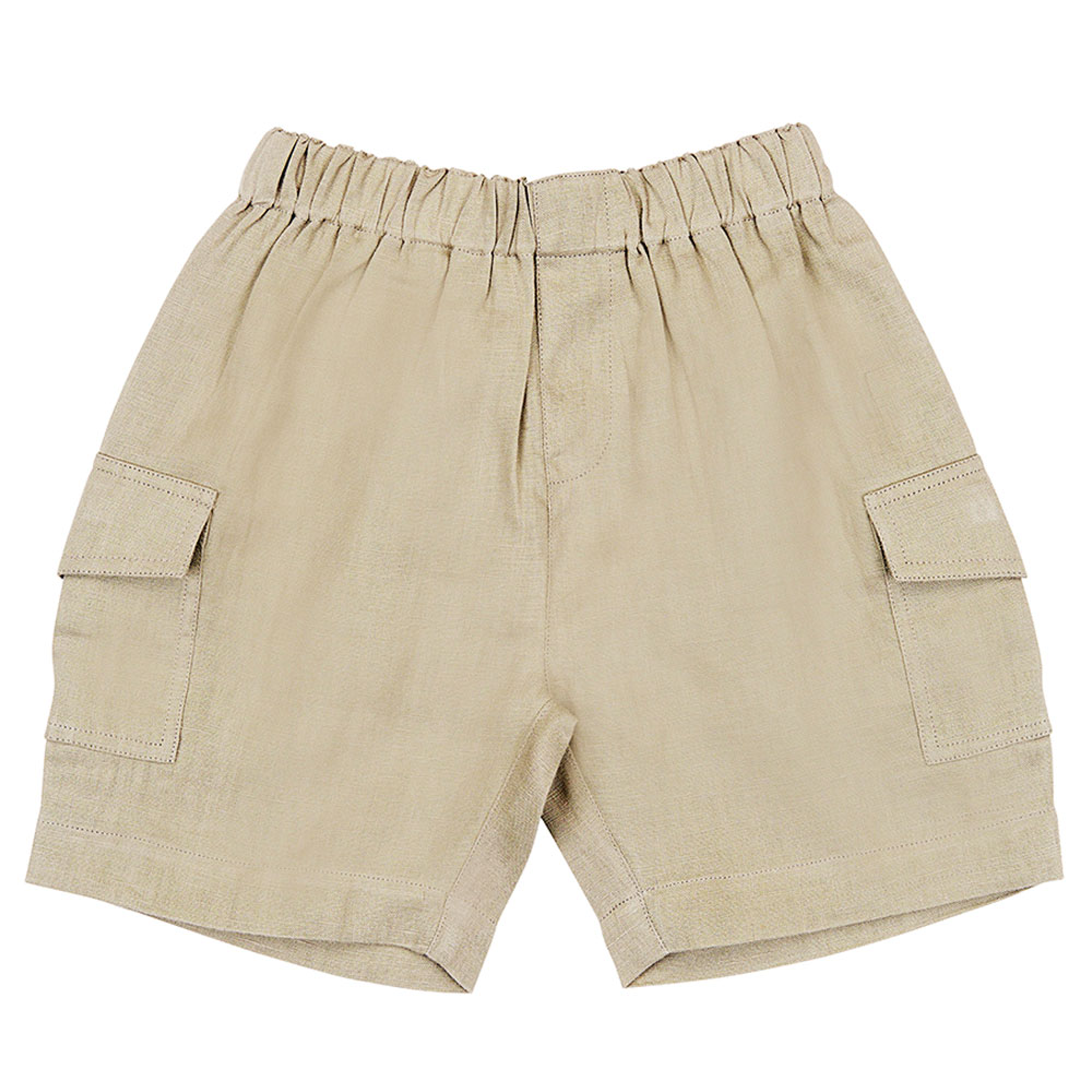 Jules & Juliette Carl Shorts Linen Dark - Beige