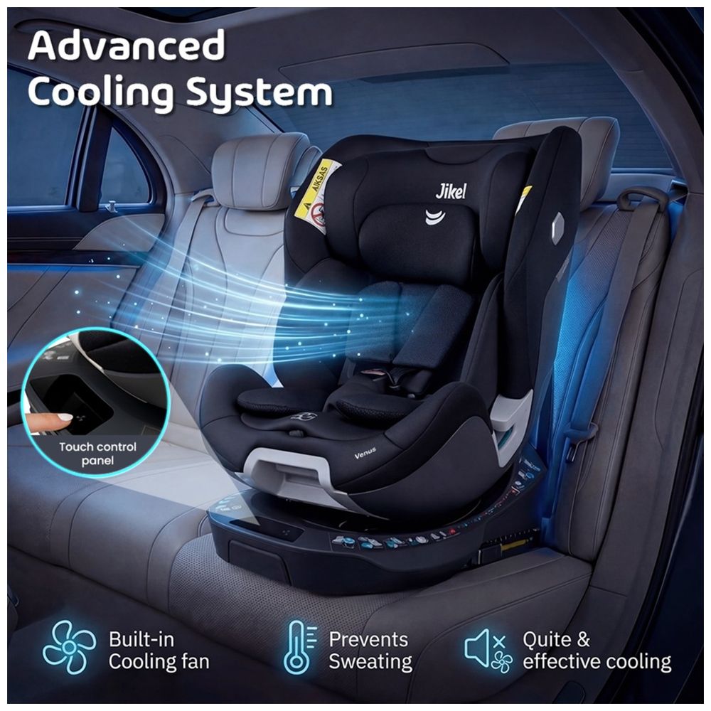Jikel Venus 360 I-Size Ventilated IsoFix Car Seat - Grey