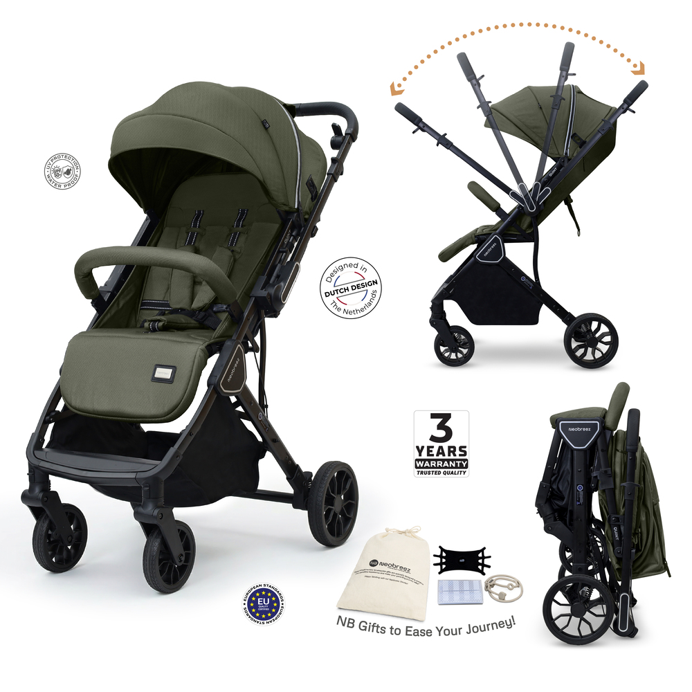 Neobreez - Quint Reversible Stroller Travel Stroller  -  Green