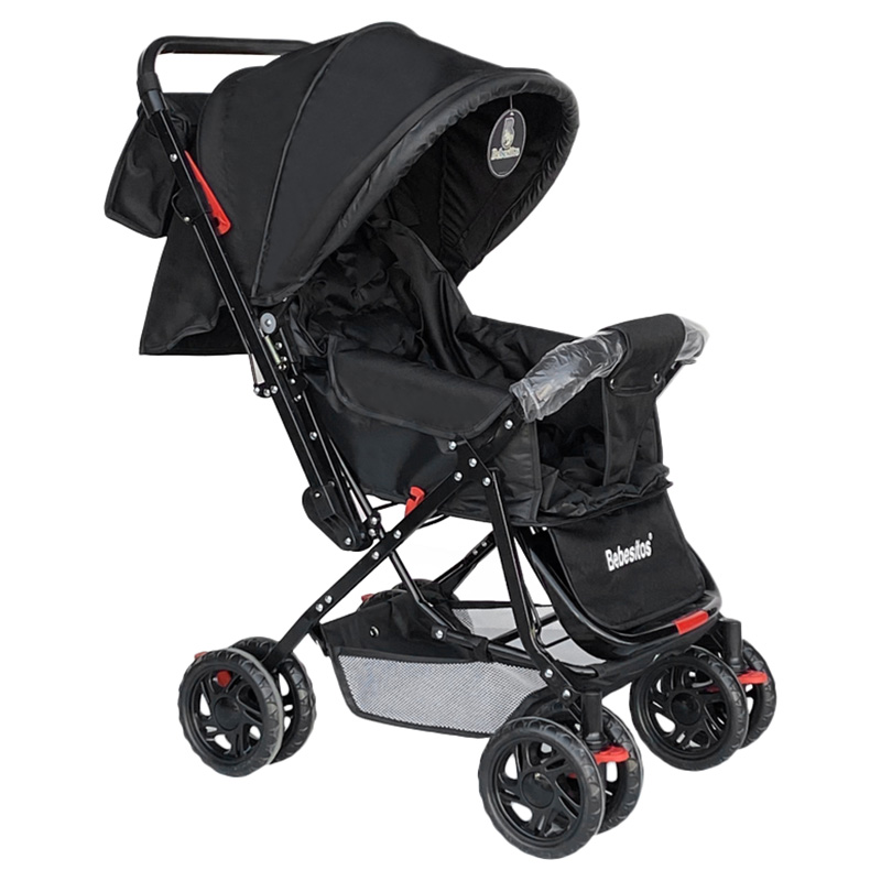 Bebesitos - Reversible Baby Stroller With Shoulder Bag For Moms - Black