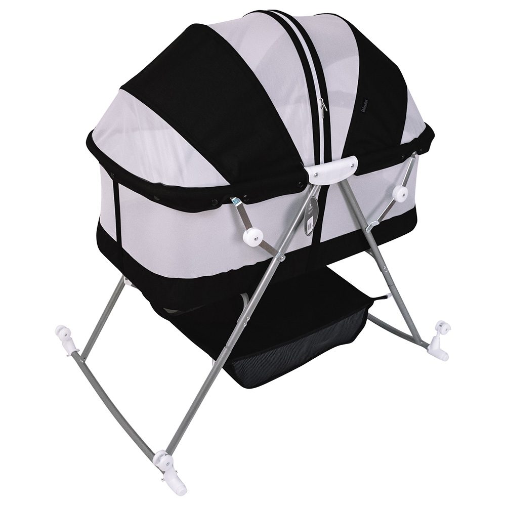 Bebesitos 2-In-1 Portable Lightweight Baby Cradle/Bassinet With Rocking Mode - Black