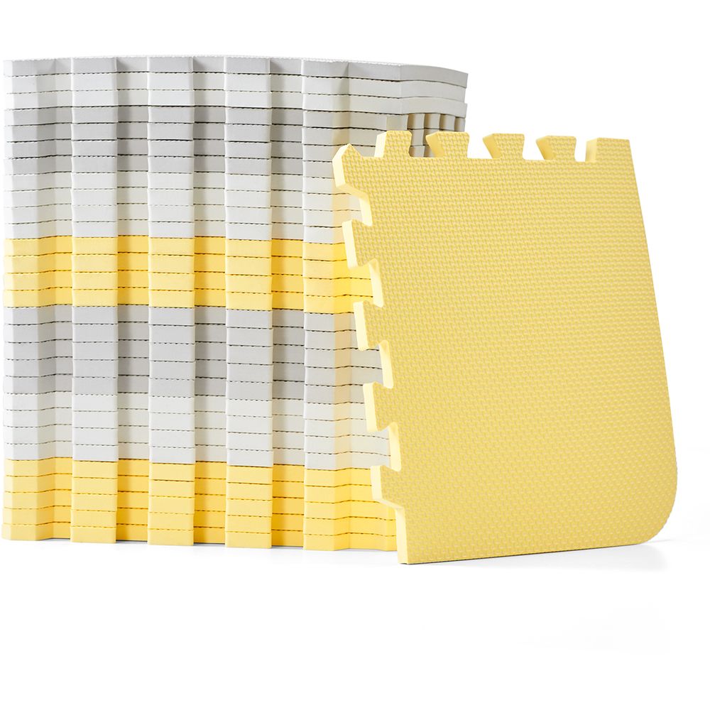 Kinderkraft - Luno Shapes 30-Piece Foam Puzzle Mat 0Y+ - Yellow