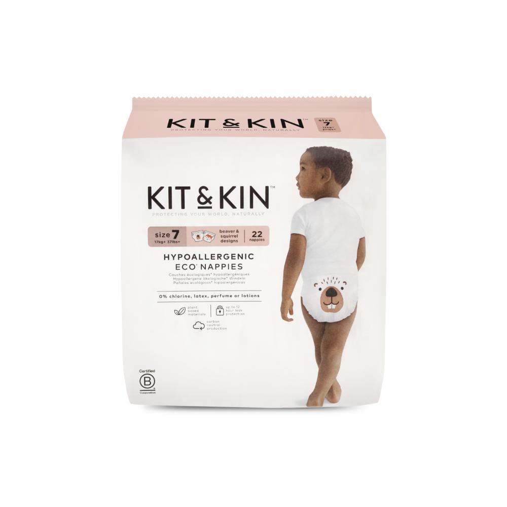 Kit & Kin - Eco Diapers Size 7 Pack of 22