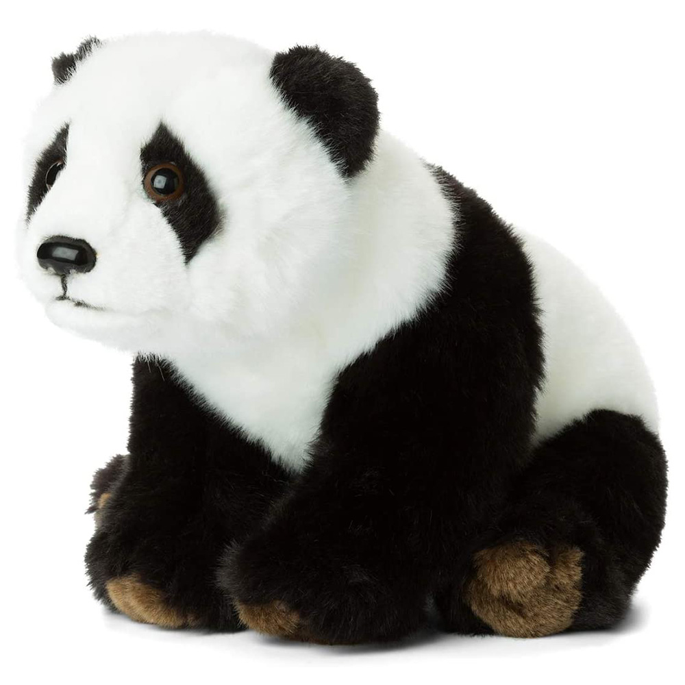 WWF - 9" Panda Floppy Plush Toy - Black