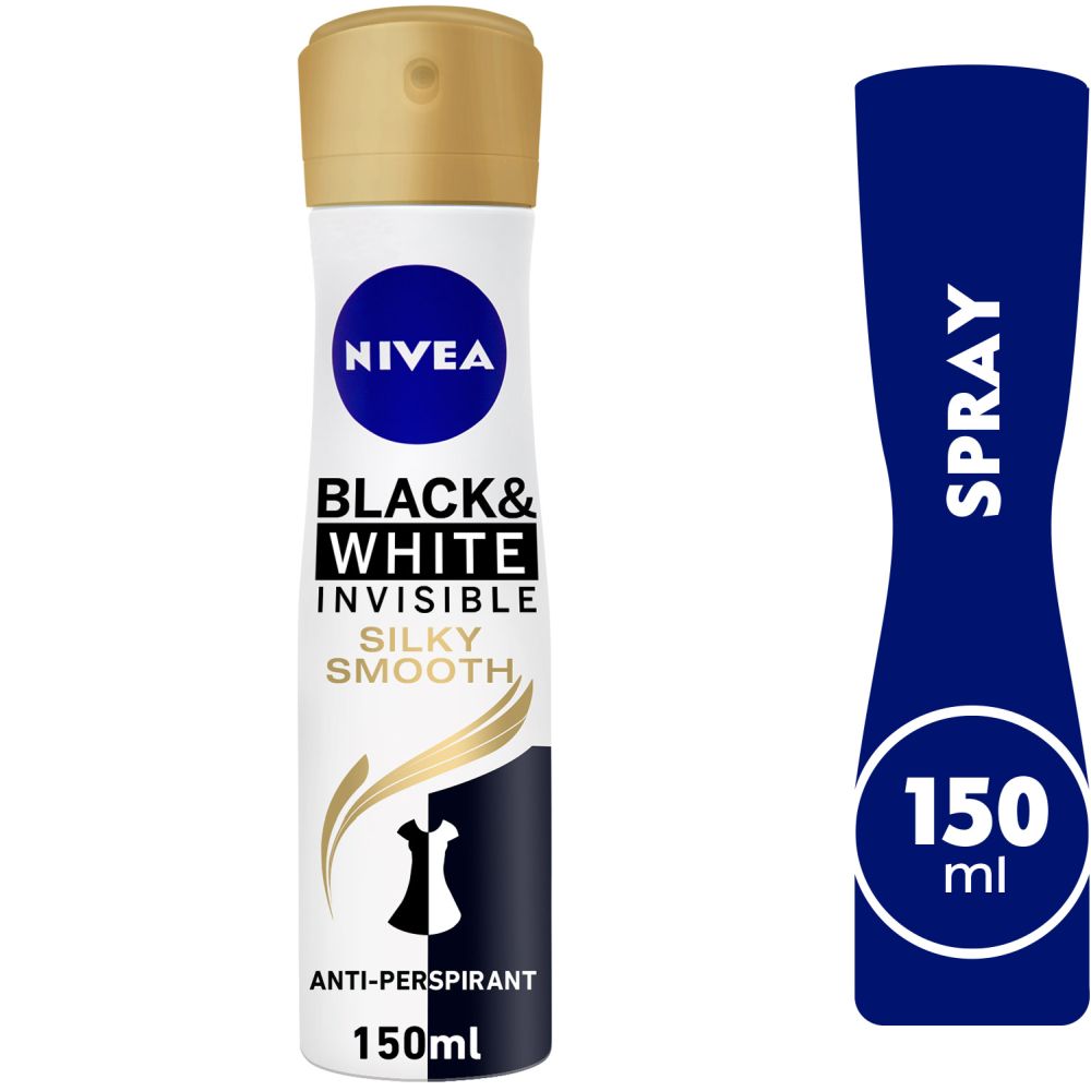 Nivea - Black & White Invisible Silky Smooth Deo Spray 150ml