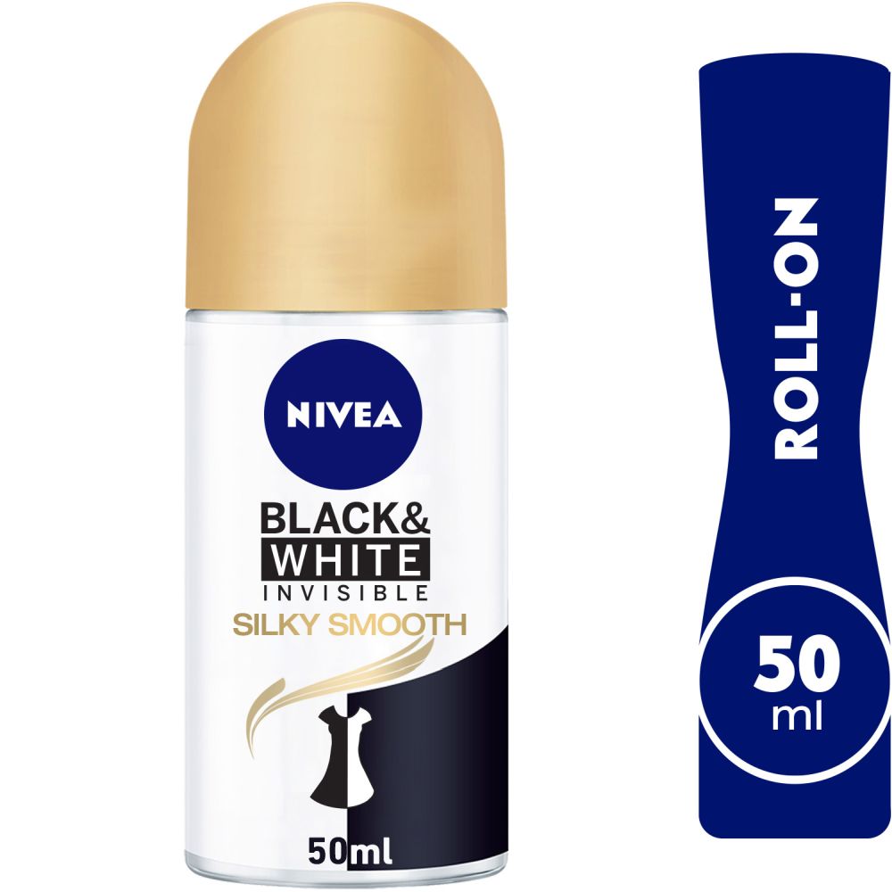 Nivea Black & White Invisible Silky Smooth Deo Roll-On 50ml