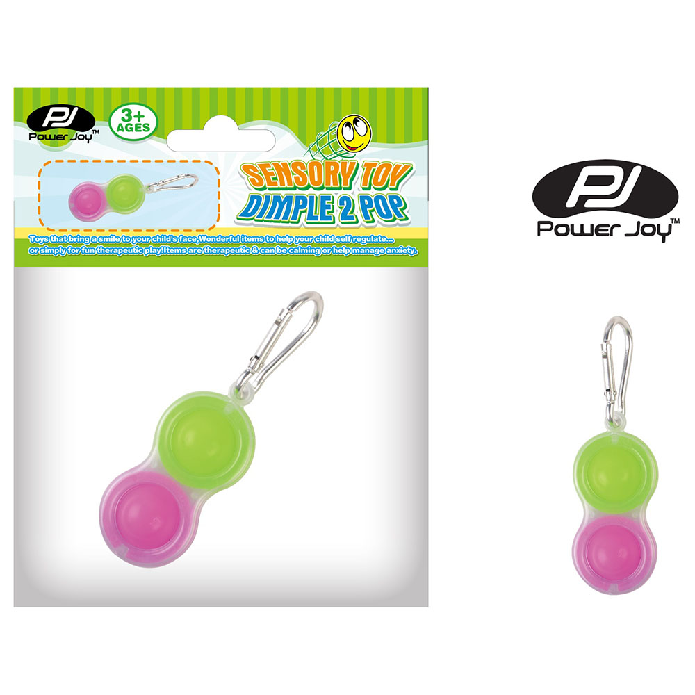 Power Joy - Sensory Toy Dimple 2Pop Keychain - Assorted