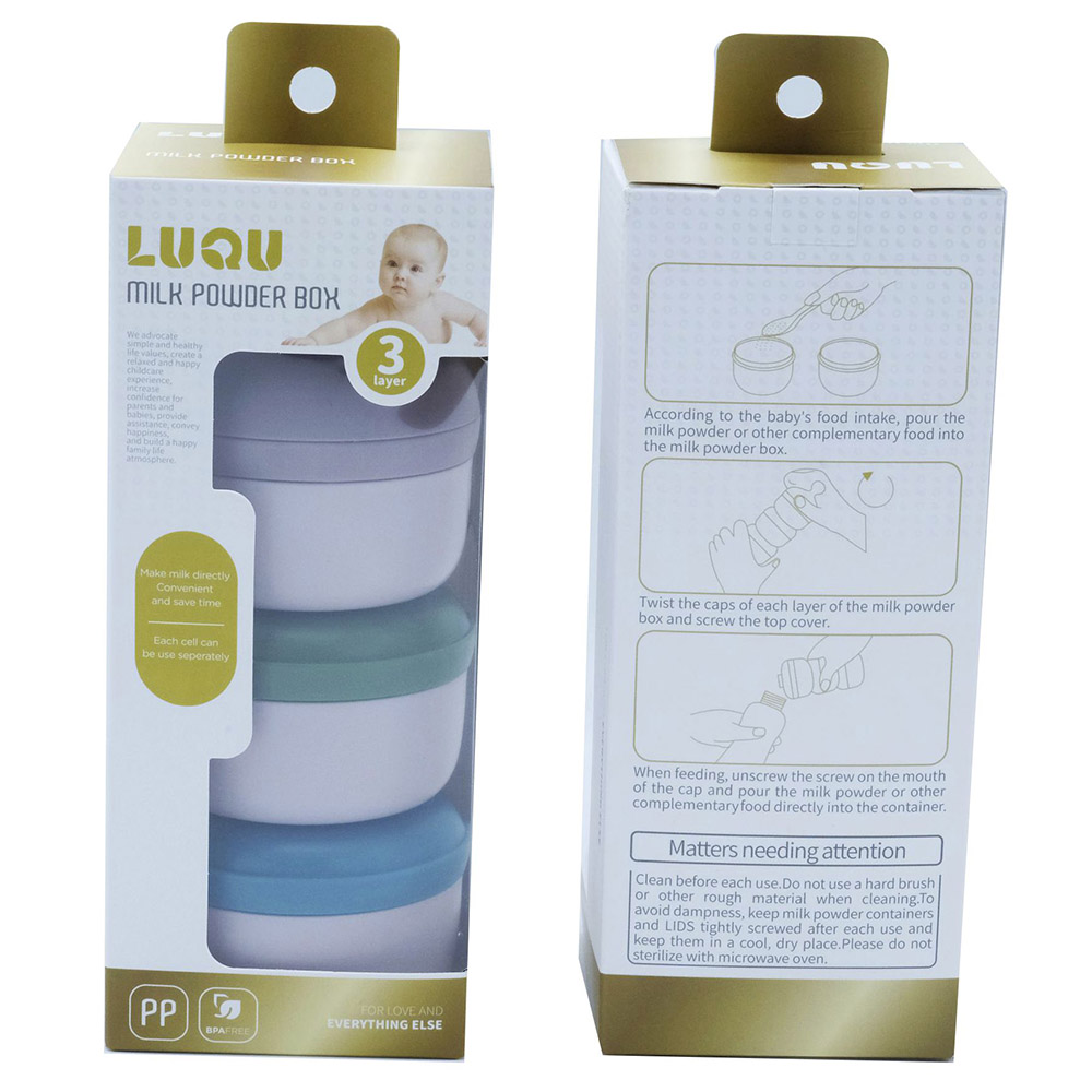 Luqu Milk Powder Container 3 Layer - Multi Color