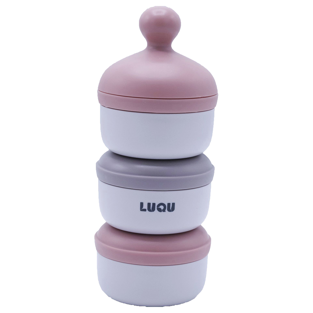 Luqu Milk Powder Container 3 Layer - Multicolour