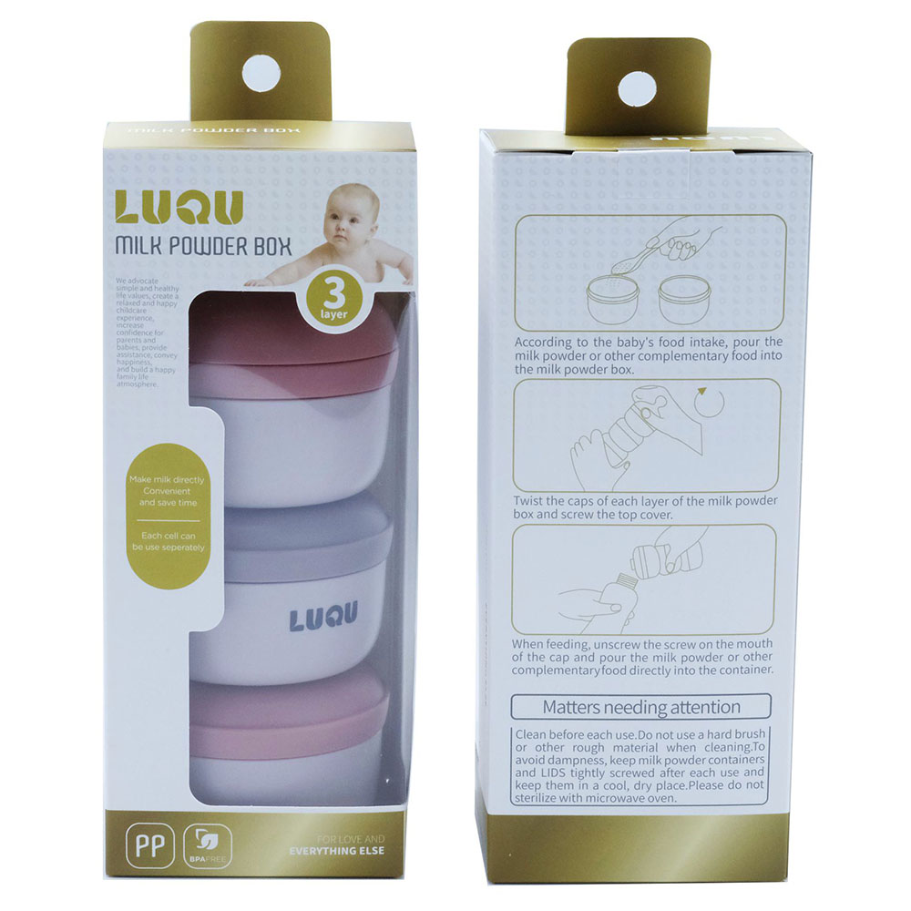 Luqu Milk Powder Container 3 Layer - Multicolour