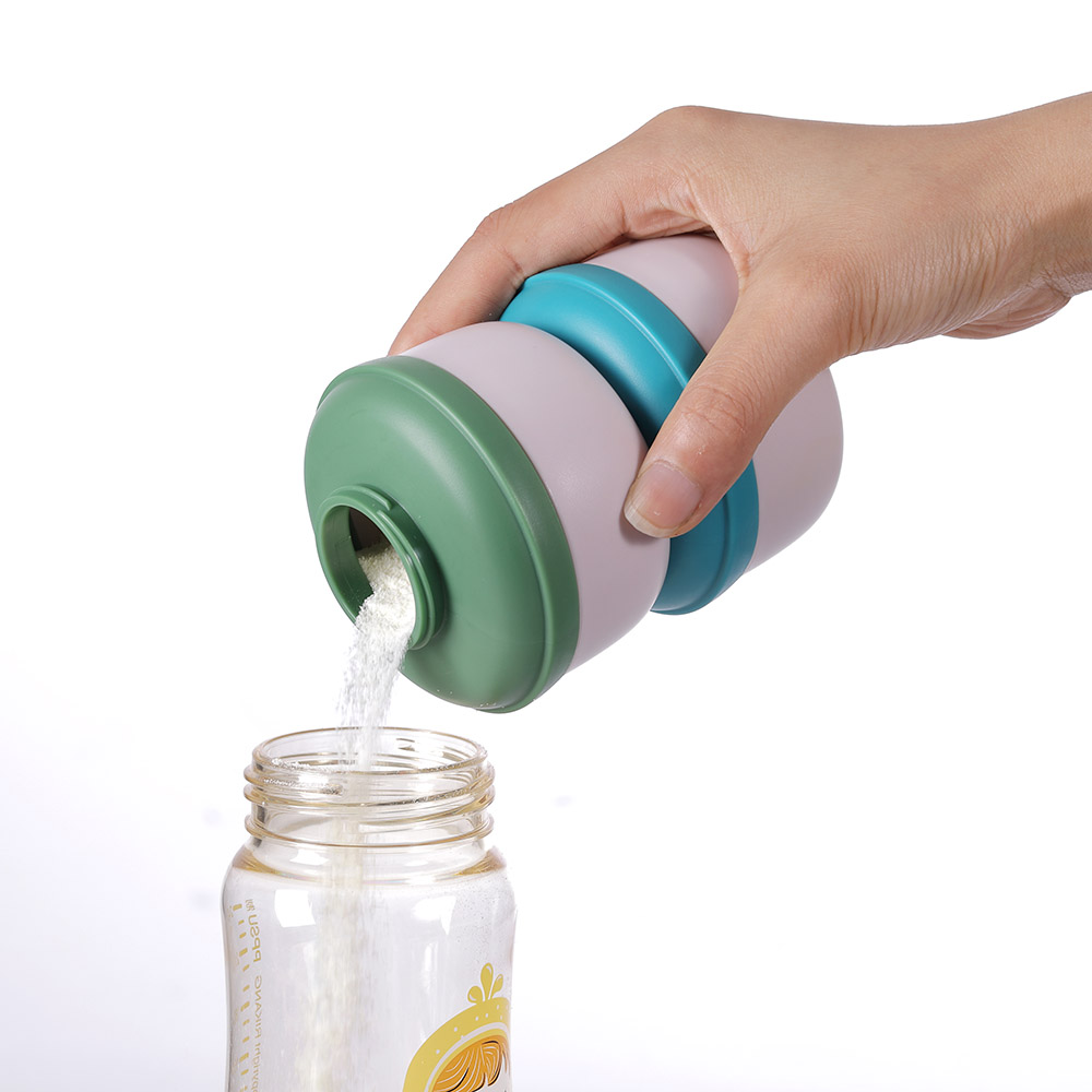Luqu Milk Powder Container 3 Layer - Multicolour