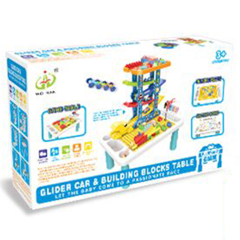 Family Center - Glider Car & Building Blocks Table