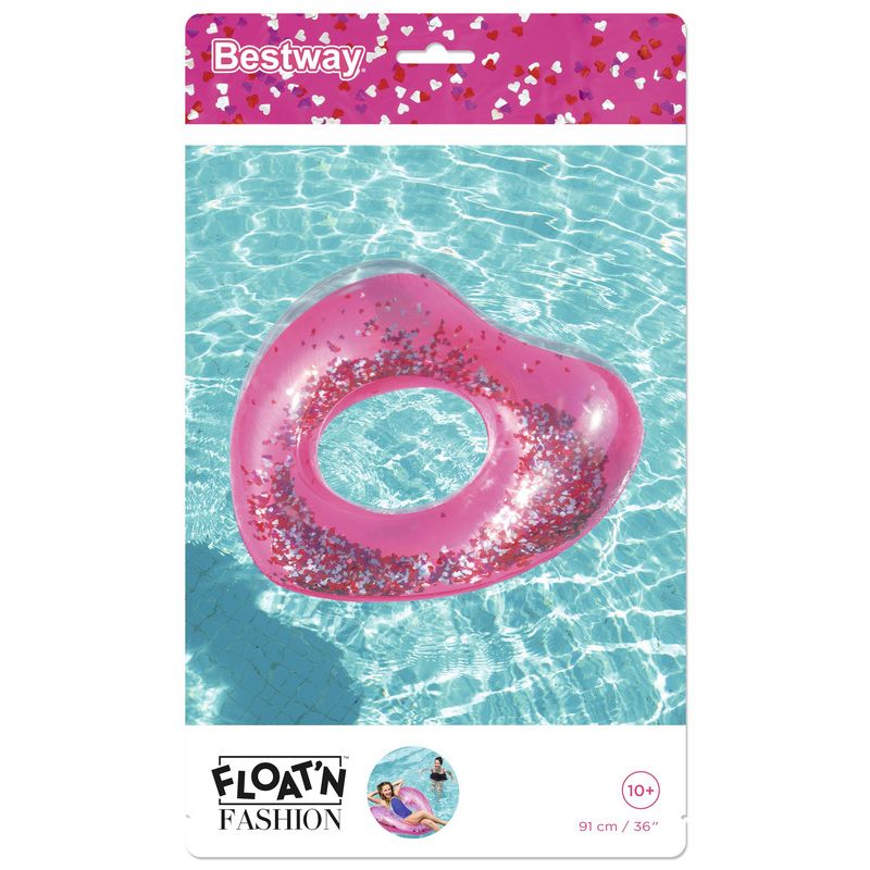 Bestway - Glitter Fusion Swim Ring 91cm - Pink - Inflatable Pool Ring