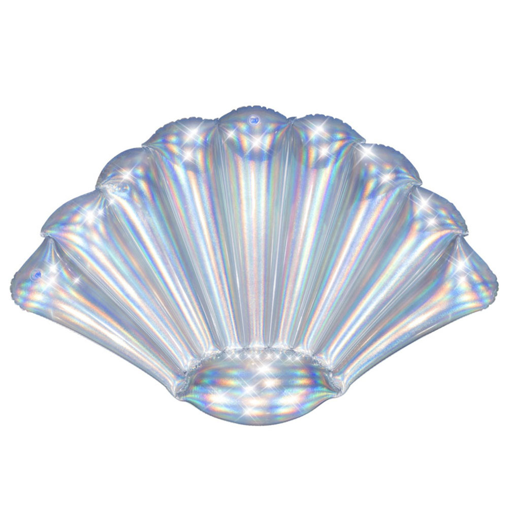 Bestway - Iridescent Shell Lounge 185x114cm - Inflatable Pool Float - Silver