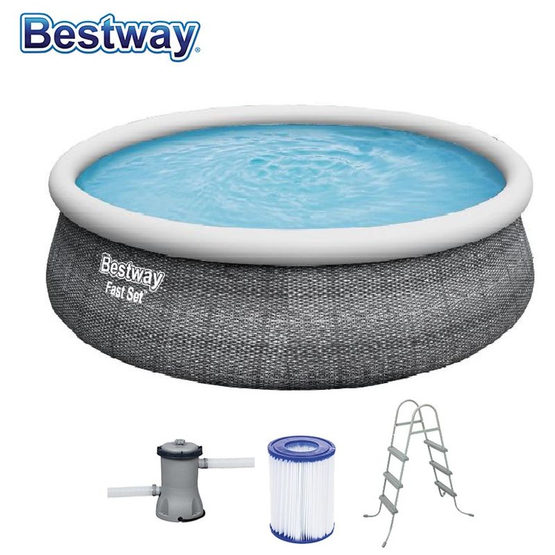 Bestway - Fast Set Pool With Filter Pump - Grey