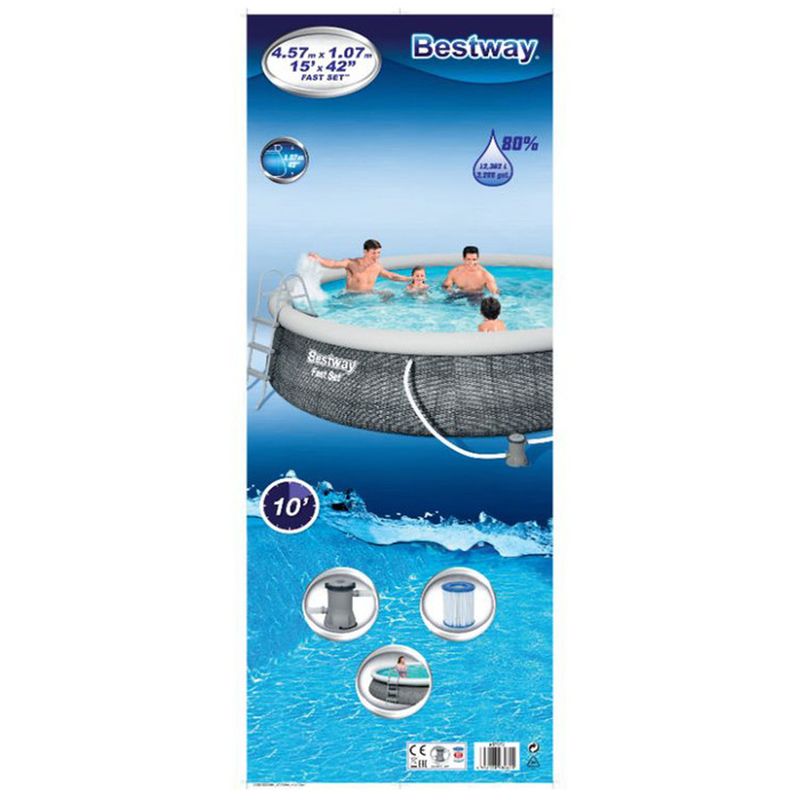 Bestway - Fast Set Pool With Filter Pump - Grey