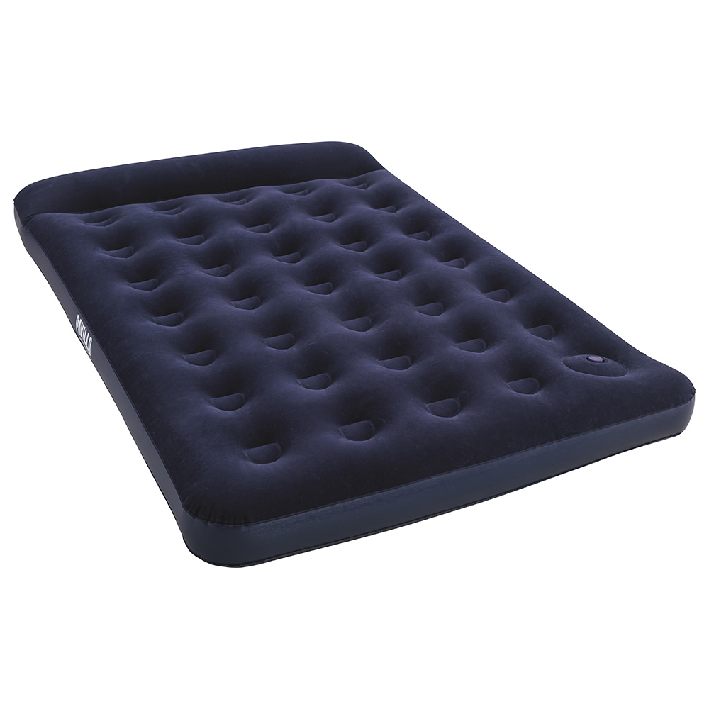 Bestway - Easy Inflate Flocked Air Bed/Double - Blue