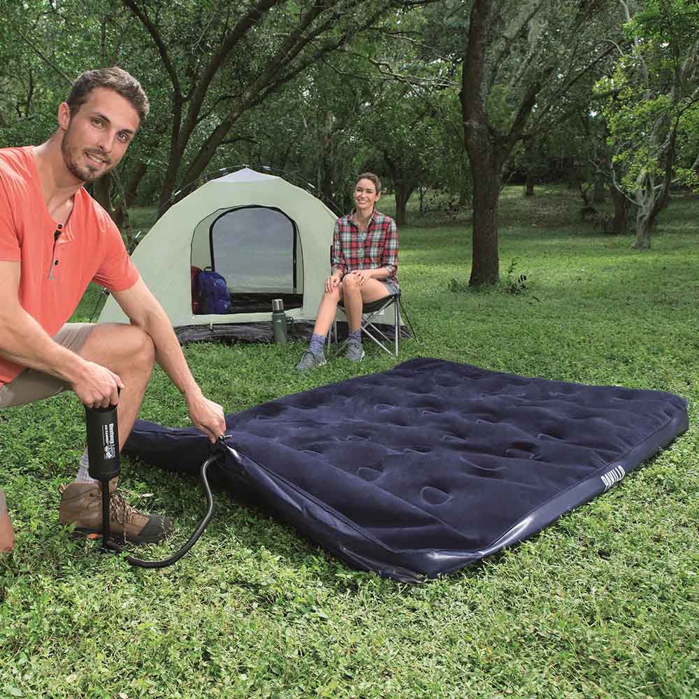 Bestway - Easy Inflate Flocked Air Bed/Double - Blue