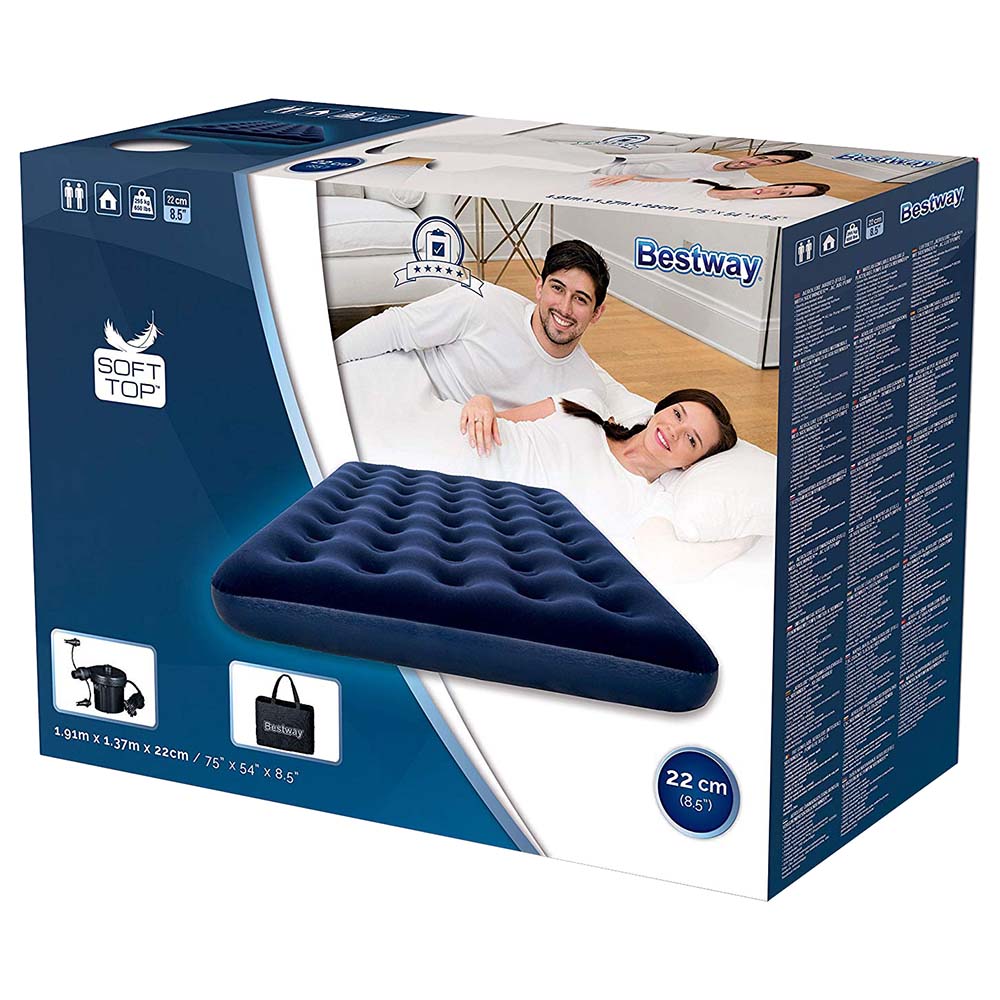 Bestway Aerolu x e Airbed (Full) With Sidewinder - Ac Air Pump
