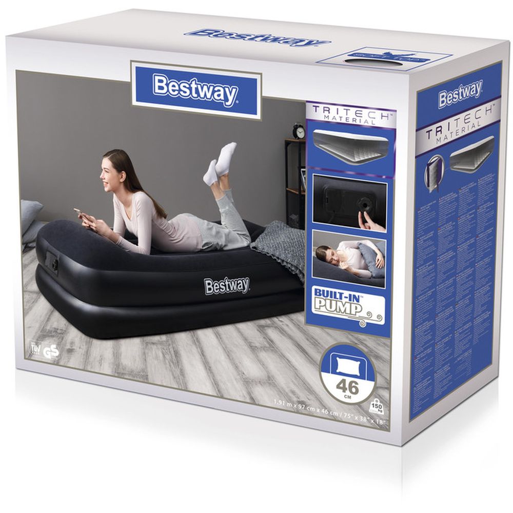 Bestway - Tritech Airbed Twin Built-In Ac Pump 26-67401