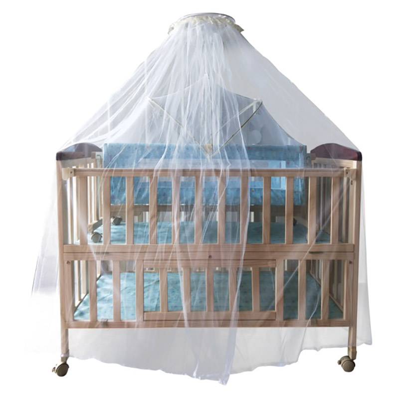 Baby Love Wood Bed WithMosquito Net Blue