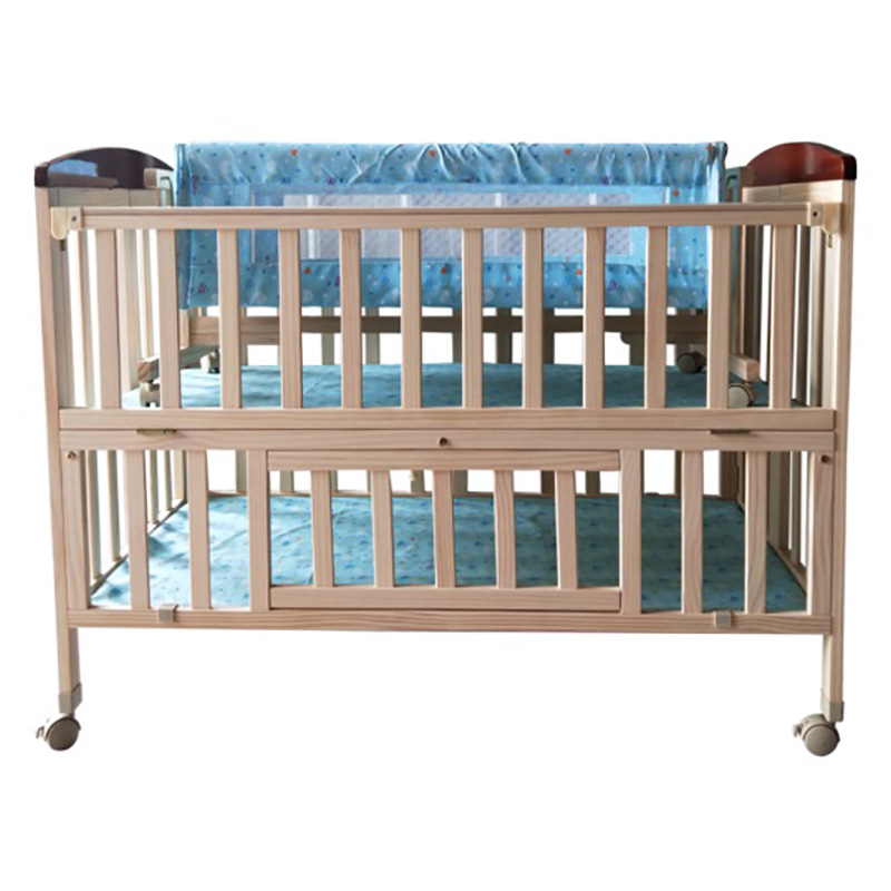 Baby Love Wood Bed WithMosquito Net Blue