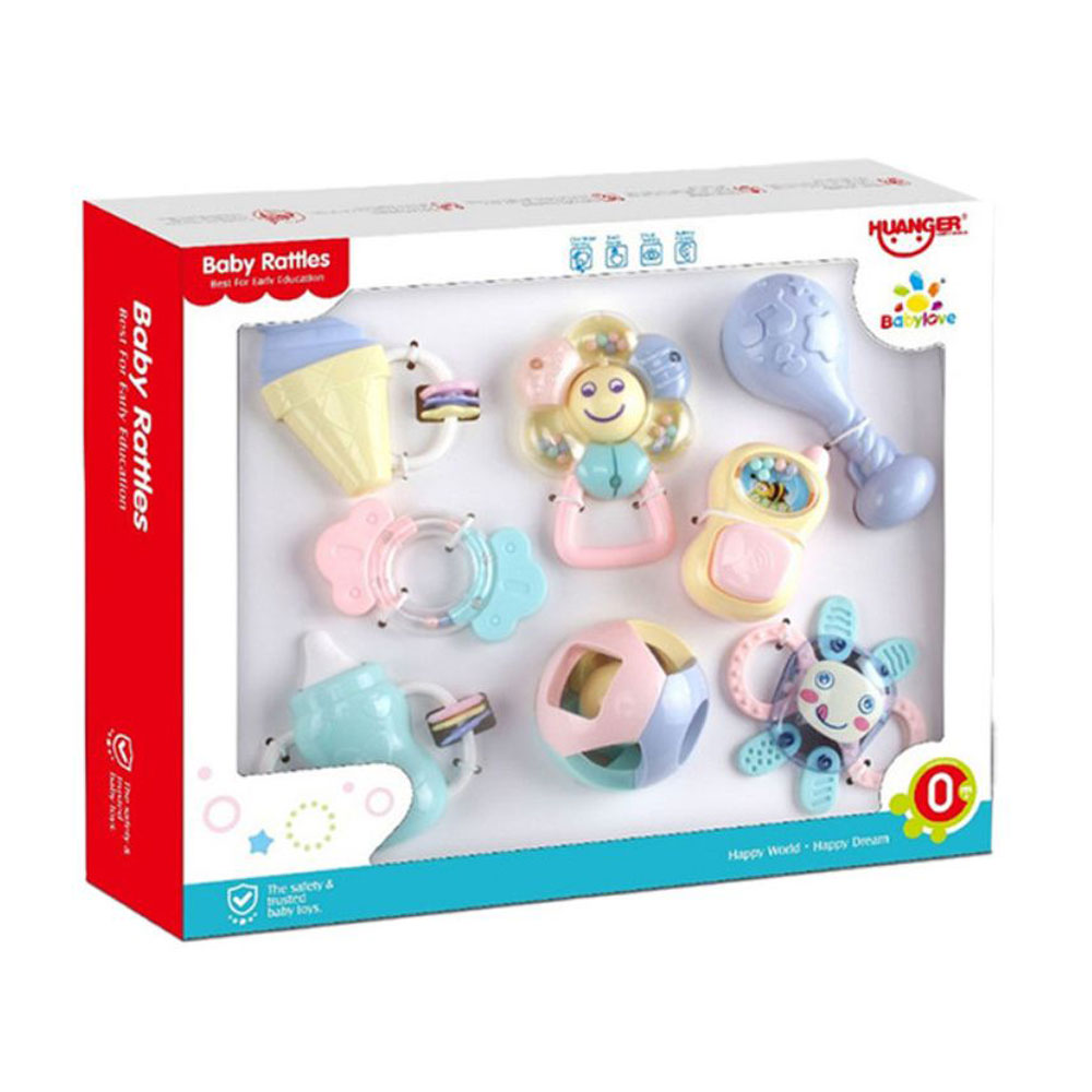 Baby Love Baby Bell Rattle - 8pc