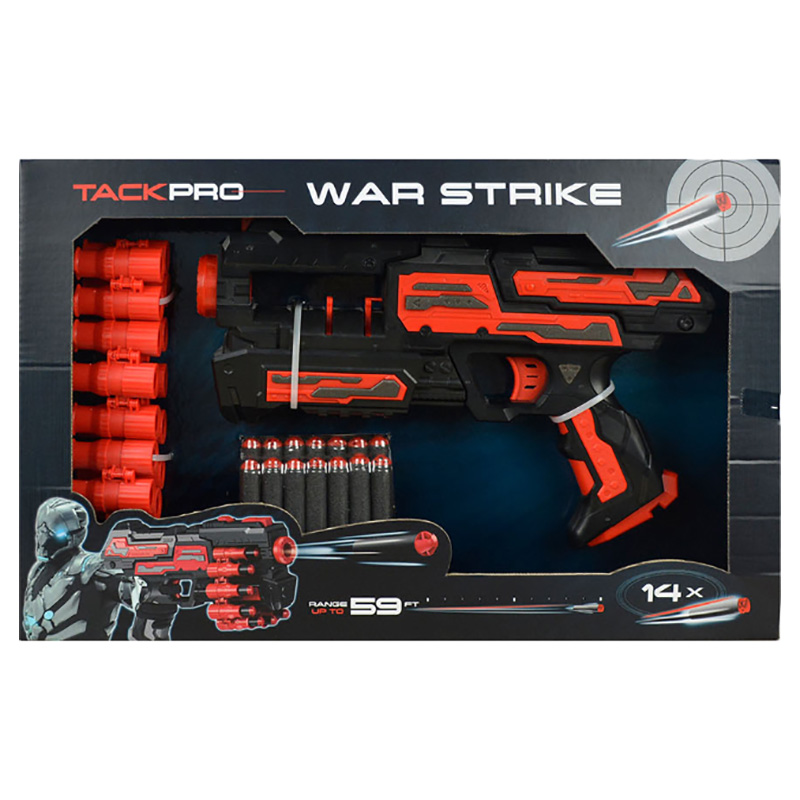 Tack Pro - Soft Bullet Toy Gun With 14 Darts