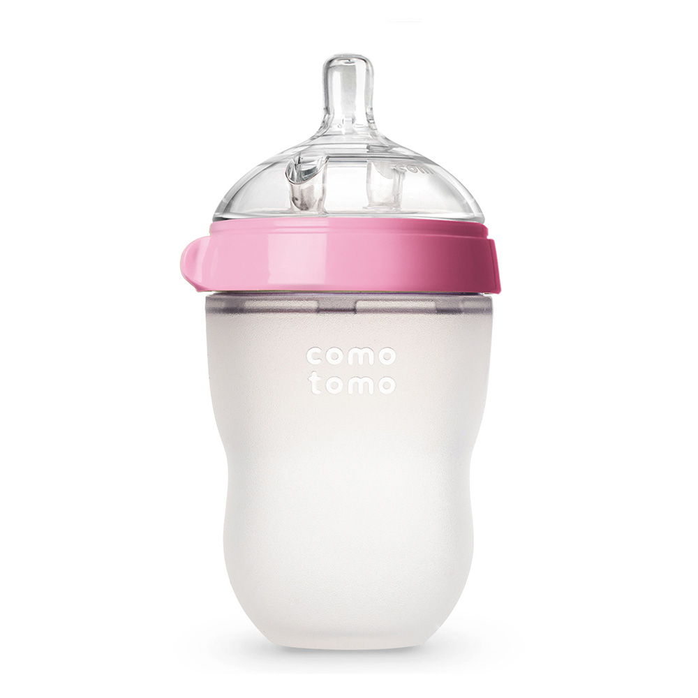 Comotomo - Natural Feel Baby Bottle - Pack of 2 - Pink - 250 ml