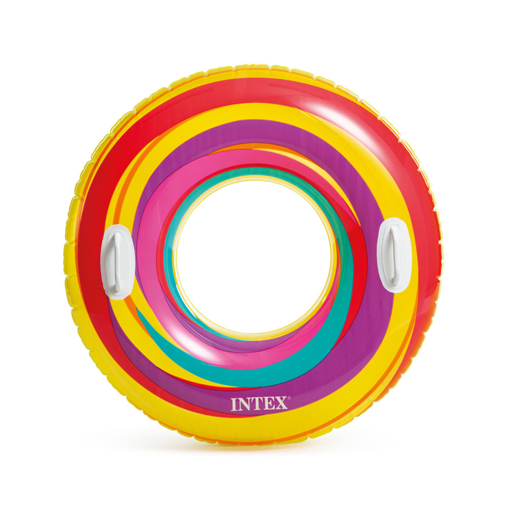 Intex - Swirly Whirly Inflatable Pool Swim Tubes - Assortment - Inflatable Pool Ring