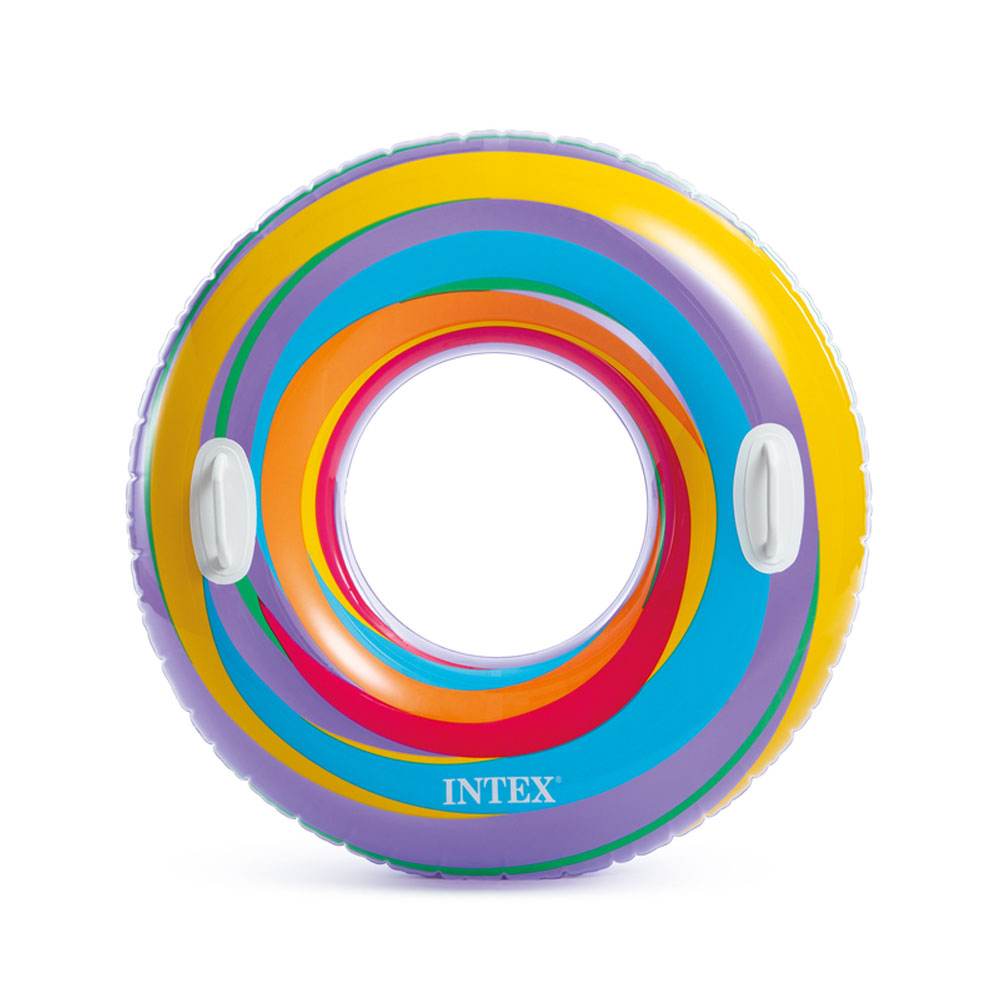 Intex - Swirly Whirly Inflatable Pool Swim Tubes - Assortment - Inflatable Pool Ring