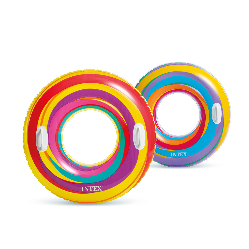 Intex - Swirly Whirly Inflatable Pool Swim Tubes - Assortment - Inflatable Pool Ring