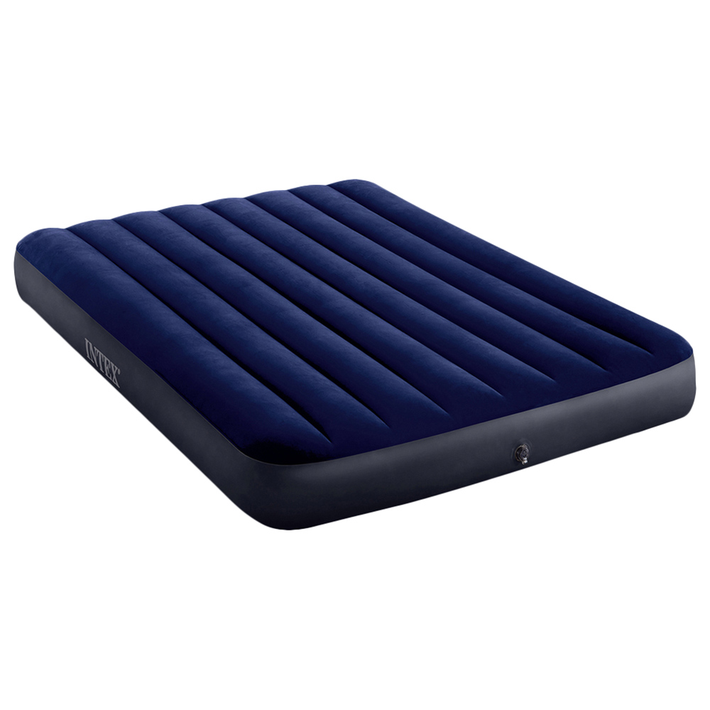 Intex - Full Dura-Beam Series Classic Downy Airbed - Blue