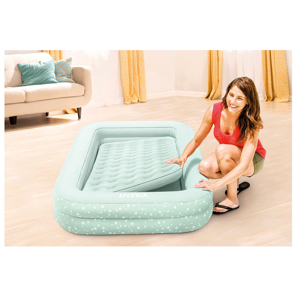 Intex - Kidz Travel Bed With Hand Pump - Stars
