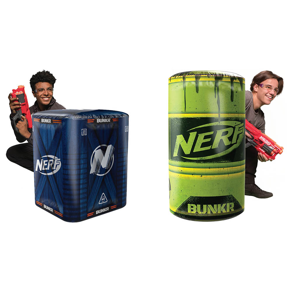 BUNKR - Nerf X Take Cover Crate Blue & Toxic Barrel Green