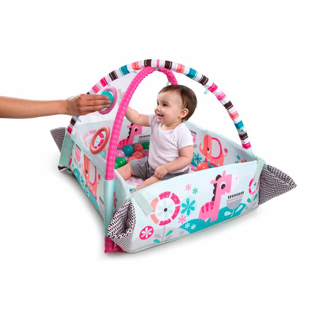 Bright Starts - 5-in-1 Your Way Ball Play Activity Gym - Pink Pinwheels