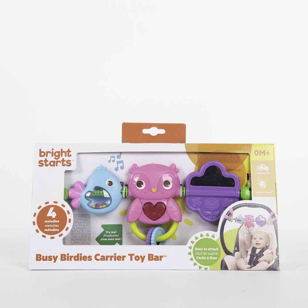 Bright Starts - Busy Birdies Carrier Toy Bar Take-Along Toy