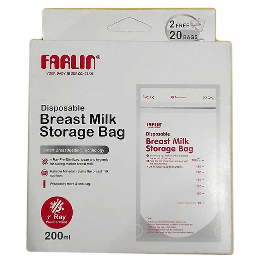 Farlin - Milk Storage Bag 200ml Pack of 20