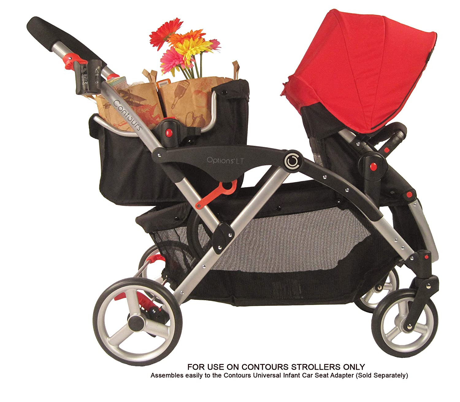 Kolcraft - Contour Shopping Stroller Basket - Black