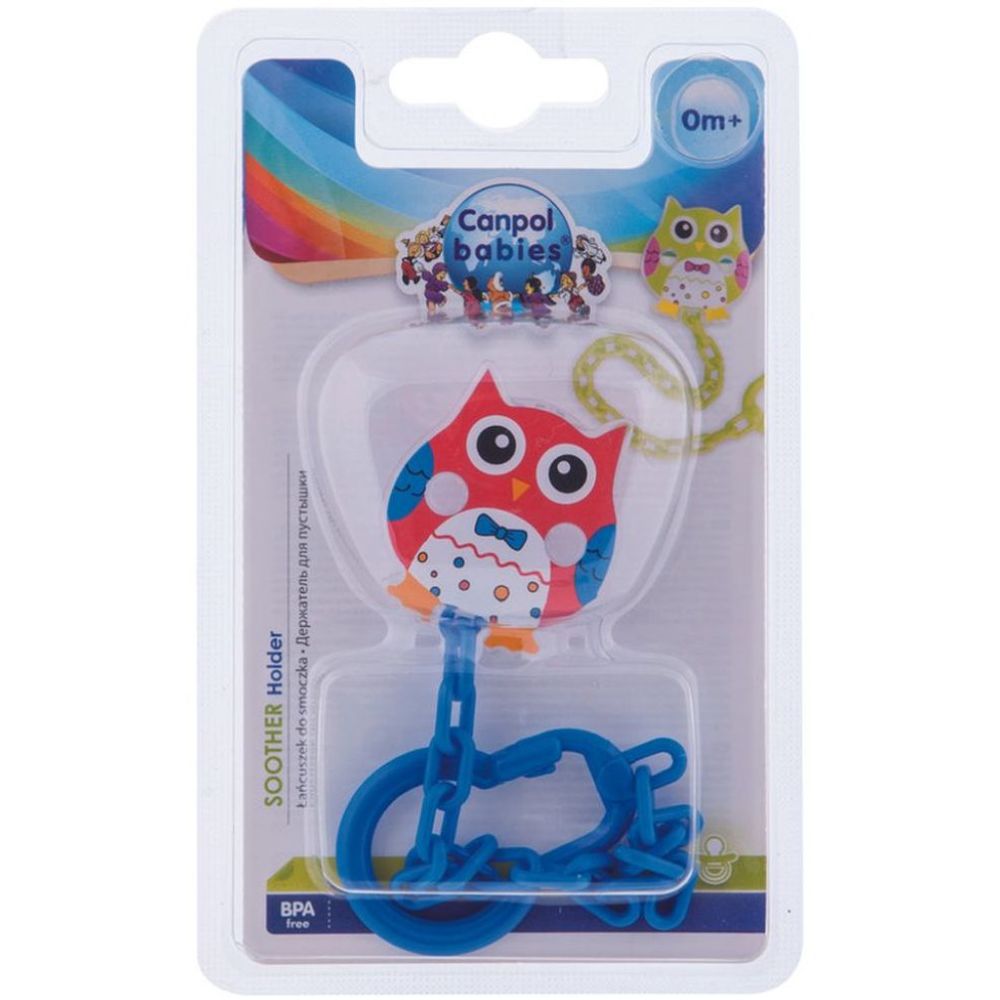 Canpol - Safety Clip With Chain & Holder - Blue