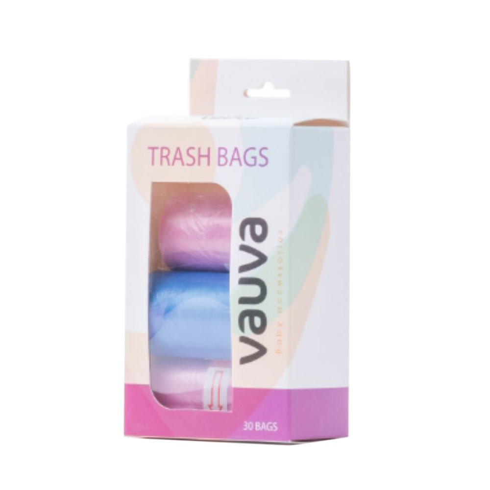 Vauve - Diaper Trash Bags Refill 3pcs - Multiple Colors - Assorted