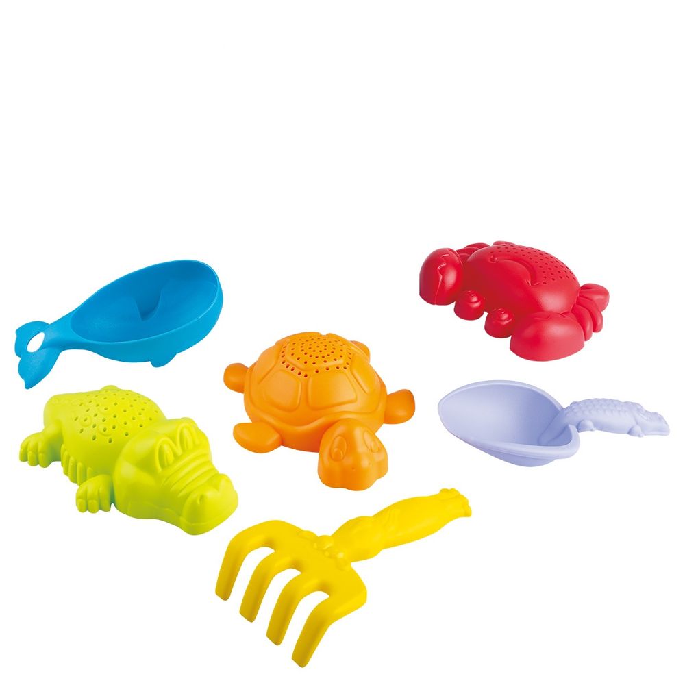 Playgo - Bio-Based Plastic - Animal Beach Bucket Set - 7pc-Set