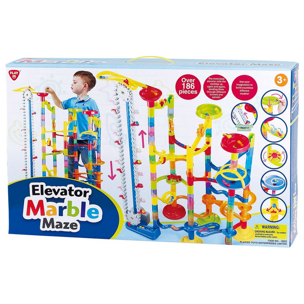 Playgo - Elevator Marble Maze - Over 186pc-Set