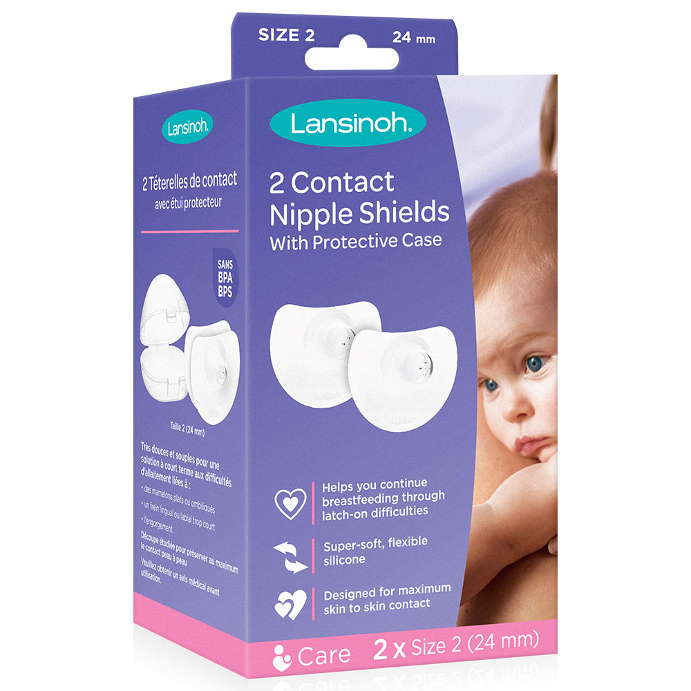 Lansinoh - Contact Nipple Shields Size 2 - Pack of 2 - 24mm